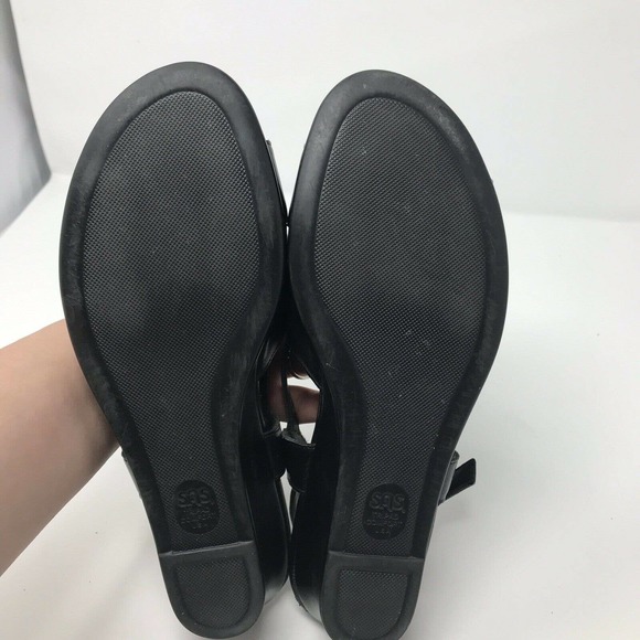 SAS Caress Black Wedge Casual Comfort Sandals - Picture 9 of 9